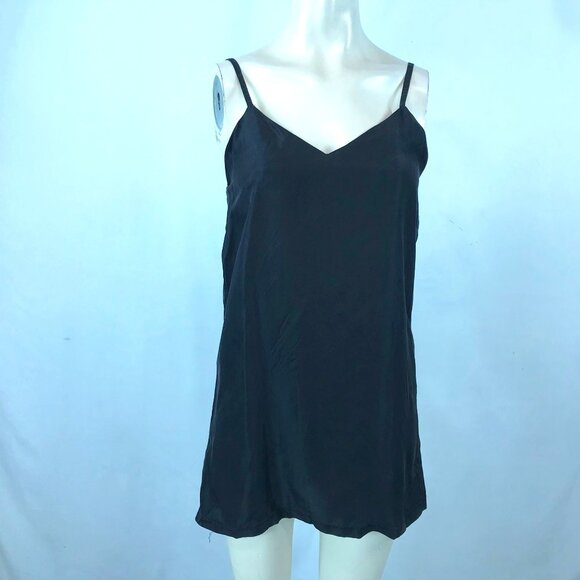 Jenni Kayne Dresses & Skirts - JENNI KAYNE - WOMEN'S SMALL - BLACK SPAGHETTI STRAP V NECK SLIP DRESS